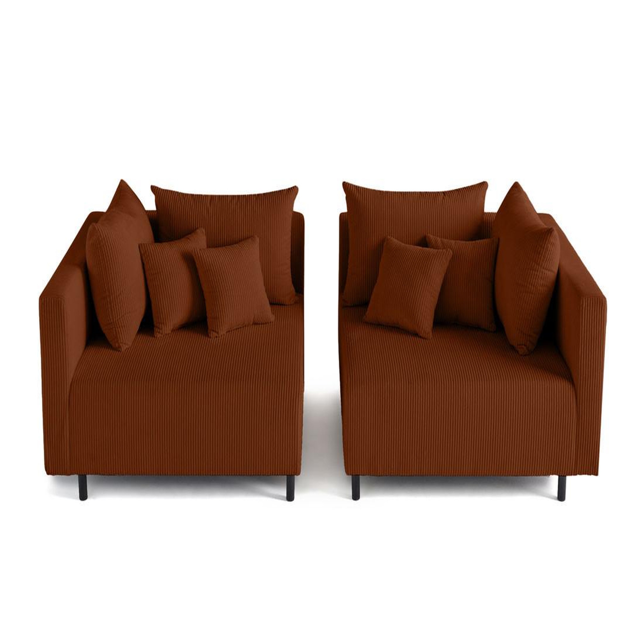 Voir la diapositive 6 : LISA DESIGN Edinburg - canapé modulable 2 places - en velours côtelé