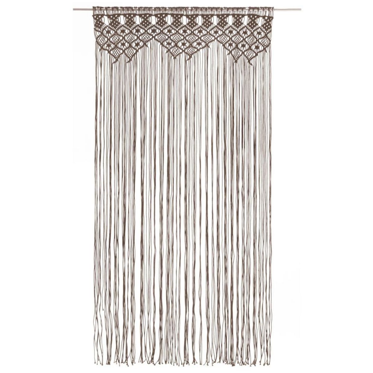 VIDAXL Rideau en macrame Taupe 140x240 cm Coton
