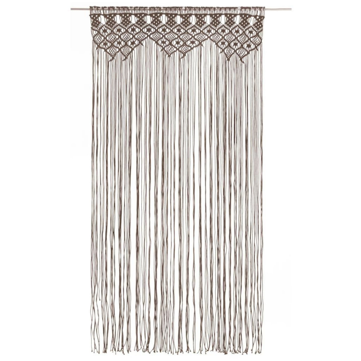 VIDAXL Rideau en macrame Taupe 140x240 cm Coton