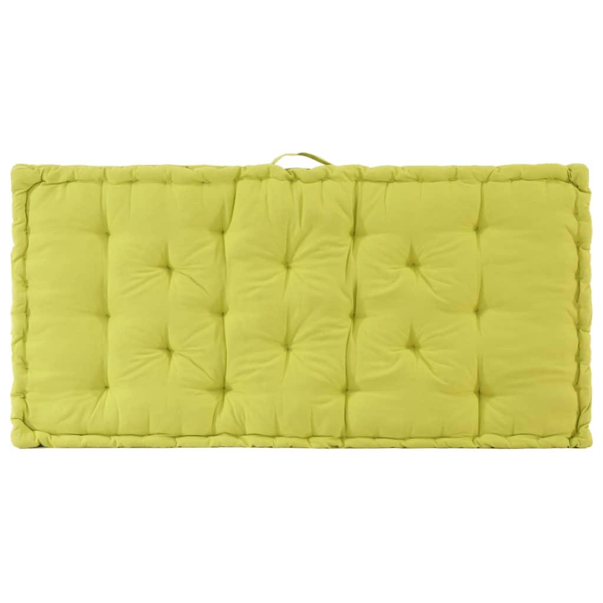 Voir la diapositive 4 : VIDAXL Coussin de plancher de palette Coton 120x80x10 cm Vert