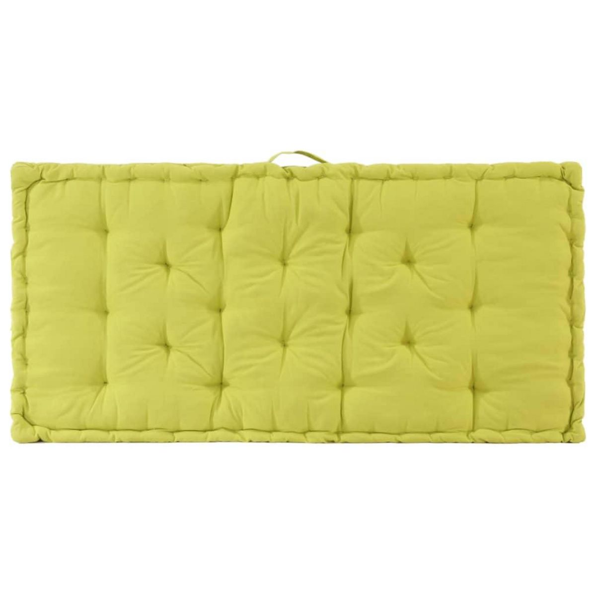 VIDAXL Coussin de plancher de palette Coton 120x80x10 cm Vert