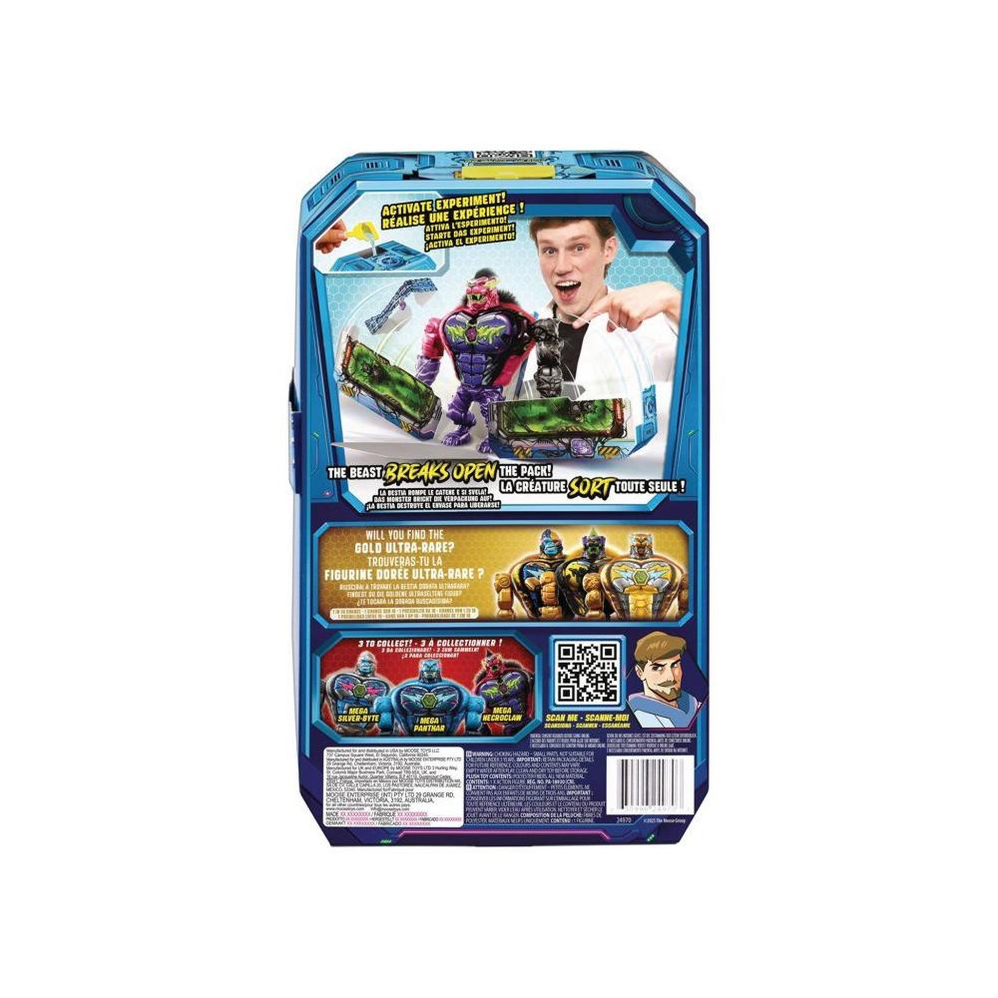 Voir la diapositive 5 : Figurine d'action Mega Mutators Necroclaw géante articulée 23 cm, effet surprise, couleurs violet/vert/noir