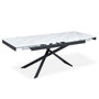 Voir la diapositive 3 : Paris Prix Table à Manger Extensible  Lara  150-210cm Blanc & Noir