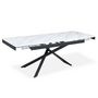 Voir la diapositive 3 : Paris Prix Table à Manger Extensible  Lara  150-210cm Blanc & Noir