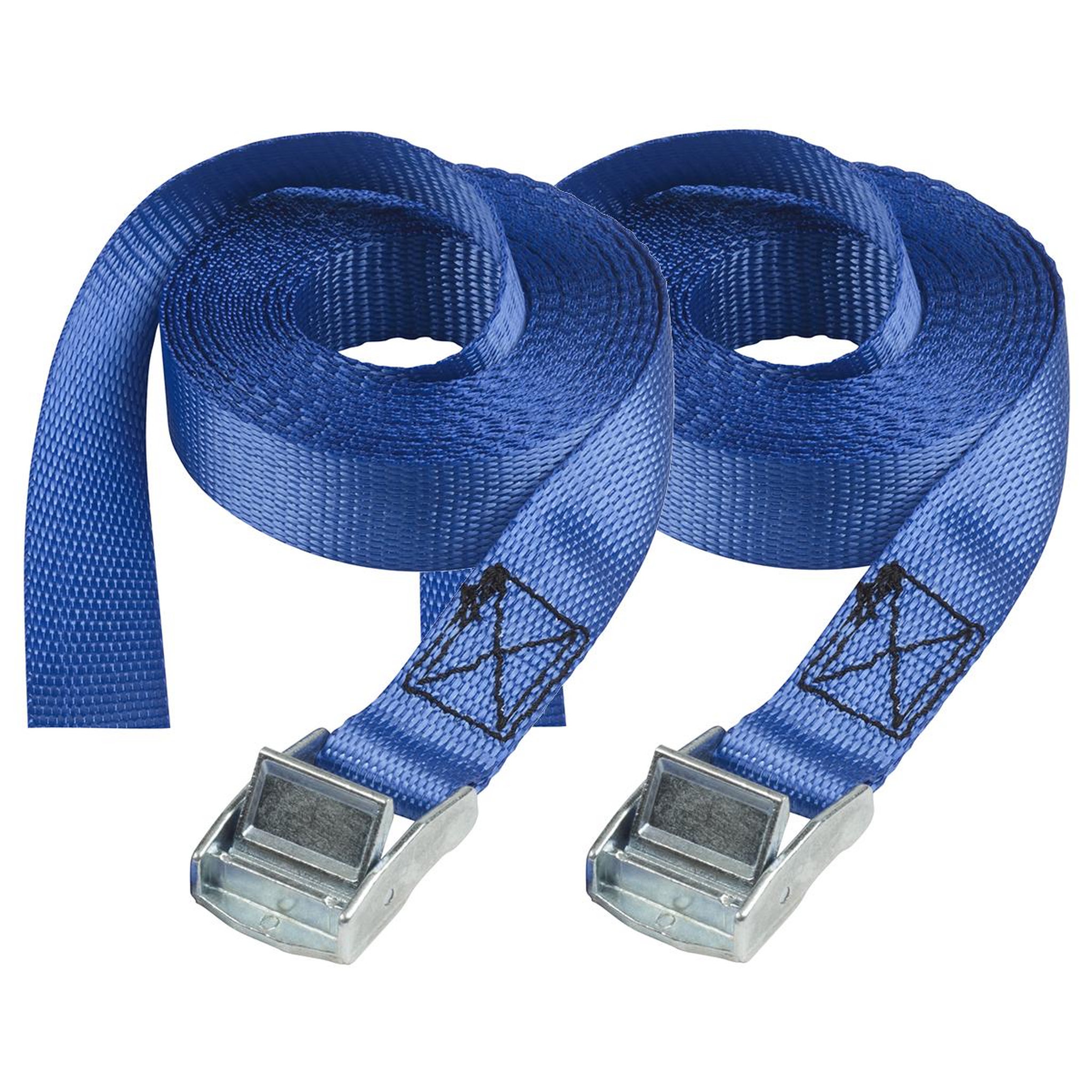 Master lock 4363eurdat sangles valise avec boucle en zamak, bleu, 2,50m x 25mm sangle, pack de 2