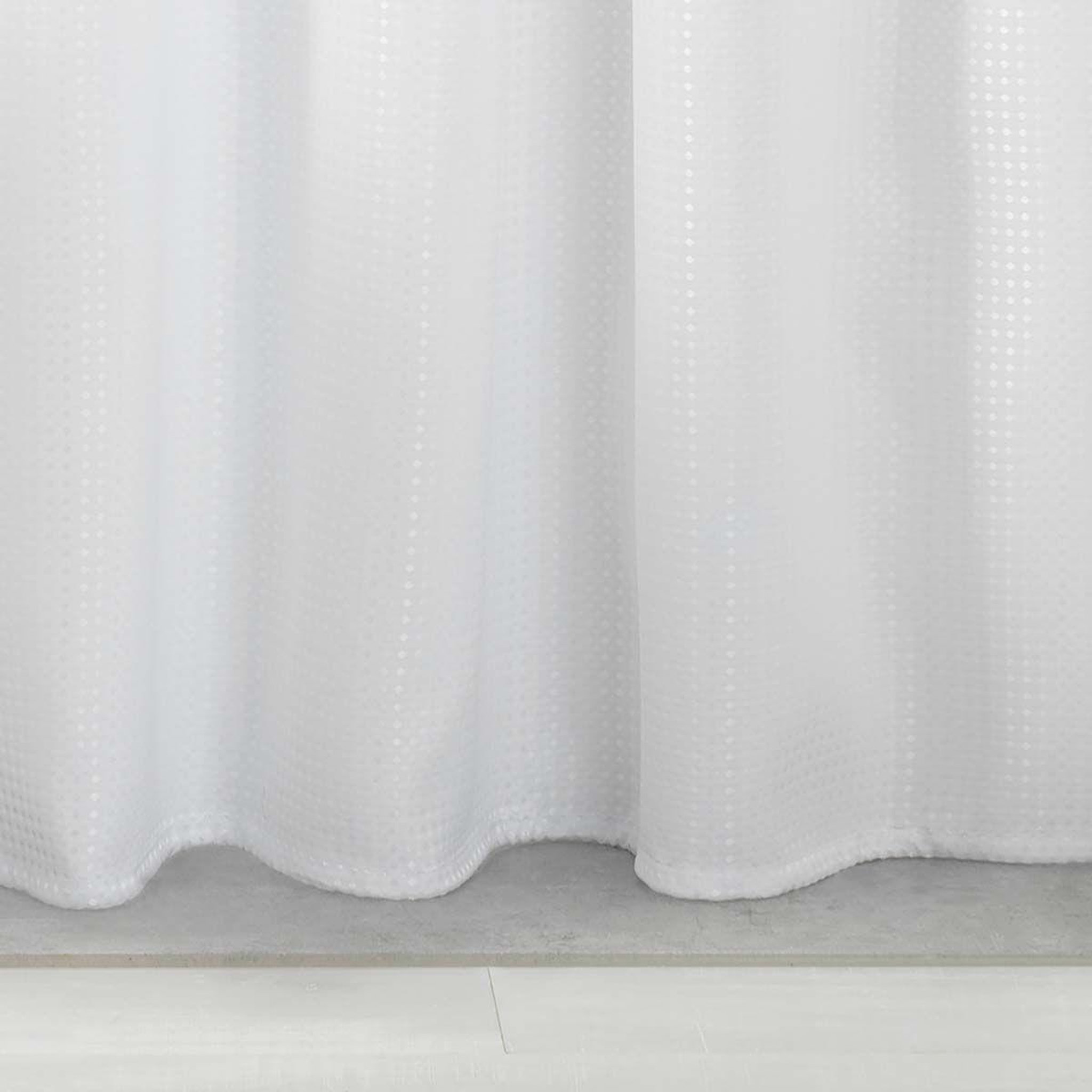 Voir la diapositive 2 : Douceur d'Intérieur Rideau de douche  quartz  180x200cm blanc