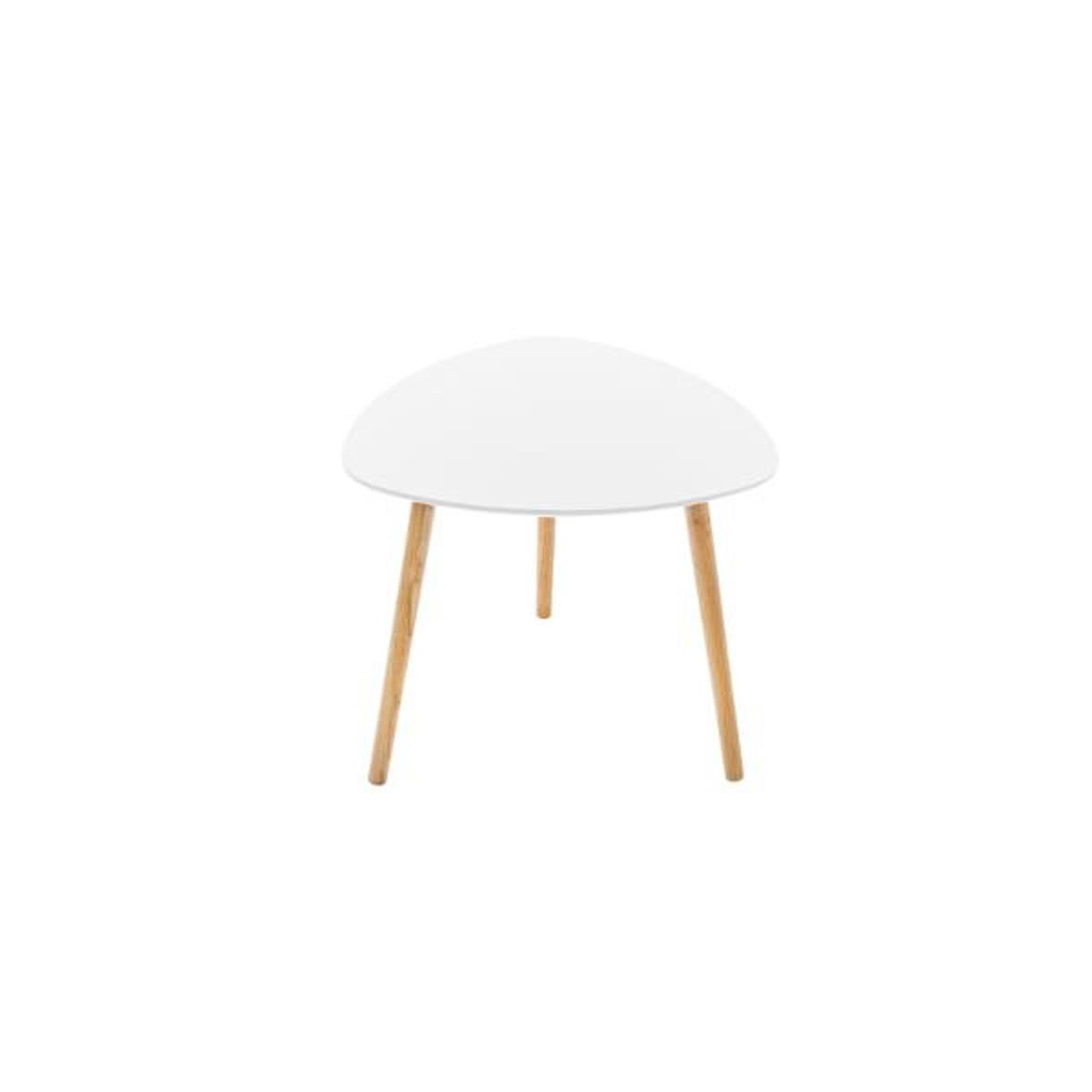 Voir la diapositive 5 : ATMOSPHERA Lot de 3 Tables à Café Gigognes  Mileo  60cm Blanc