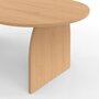 Voir la diapositive 5 : ID MARKET Table basse japandi ovale EDITH 110 cm bois effet hêtre