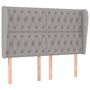Voir la diapositive 2 : VIDAXL Tete de lit avec oreilles Gris clair 147x23x118/128 cm Tissu