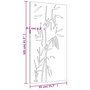 Voir la diapositive 6 : VIDAXL Decoration murale jardin 105x55 cm acier corten design bambou