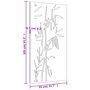 Voir la diapositive 6 : VIDAXL Decoration murale jardin 105x55 cm acier corten design bambou