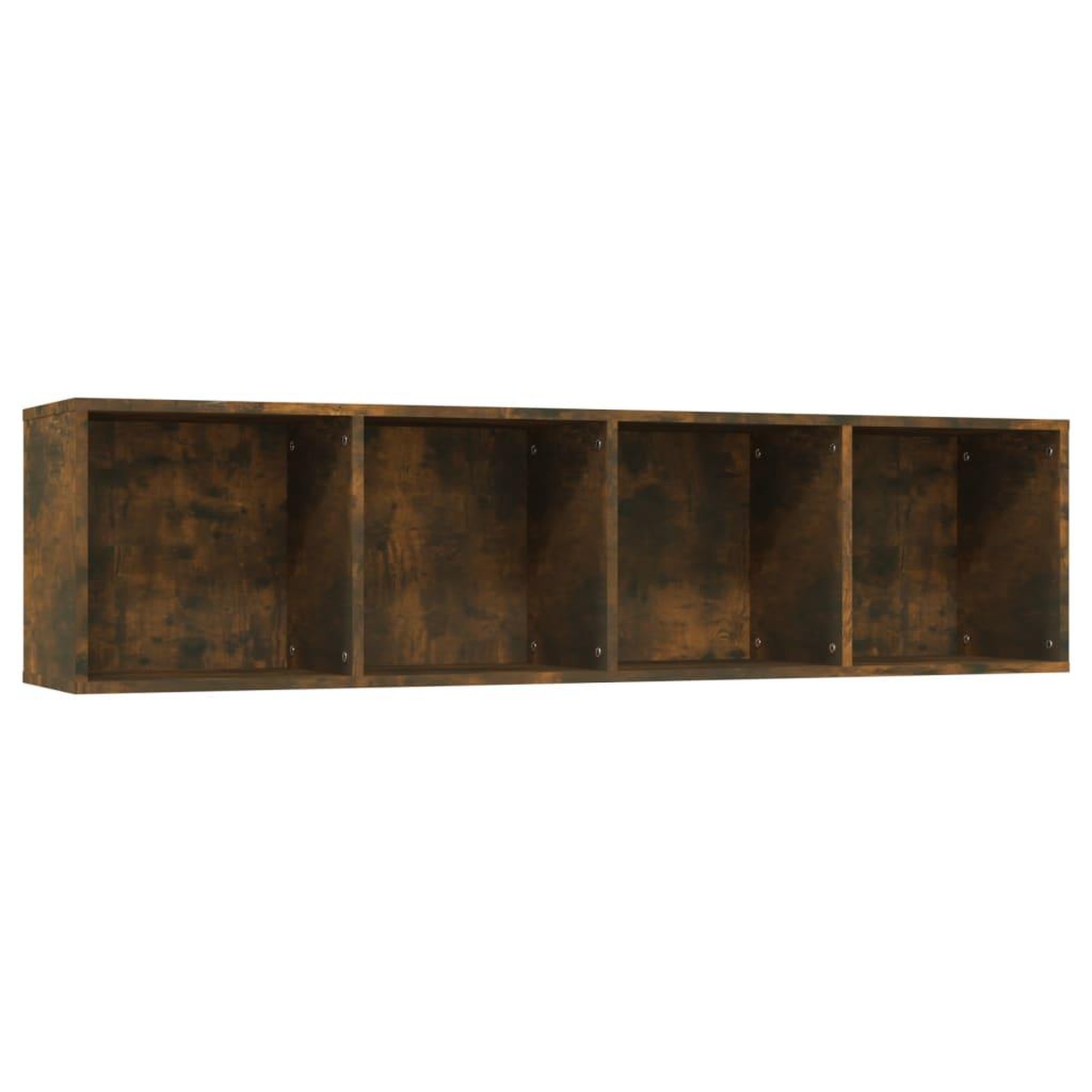 Voir la diapositive 2 : VIDAXL Bibliotheque/Meuble TV Chene fume 143x30x36cm Bois d'ingenierie