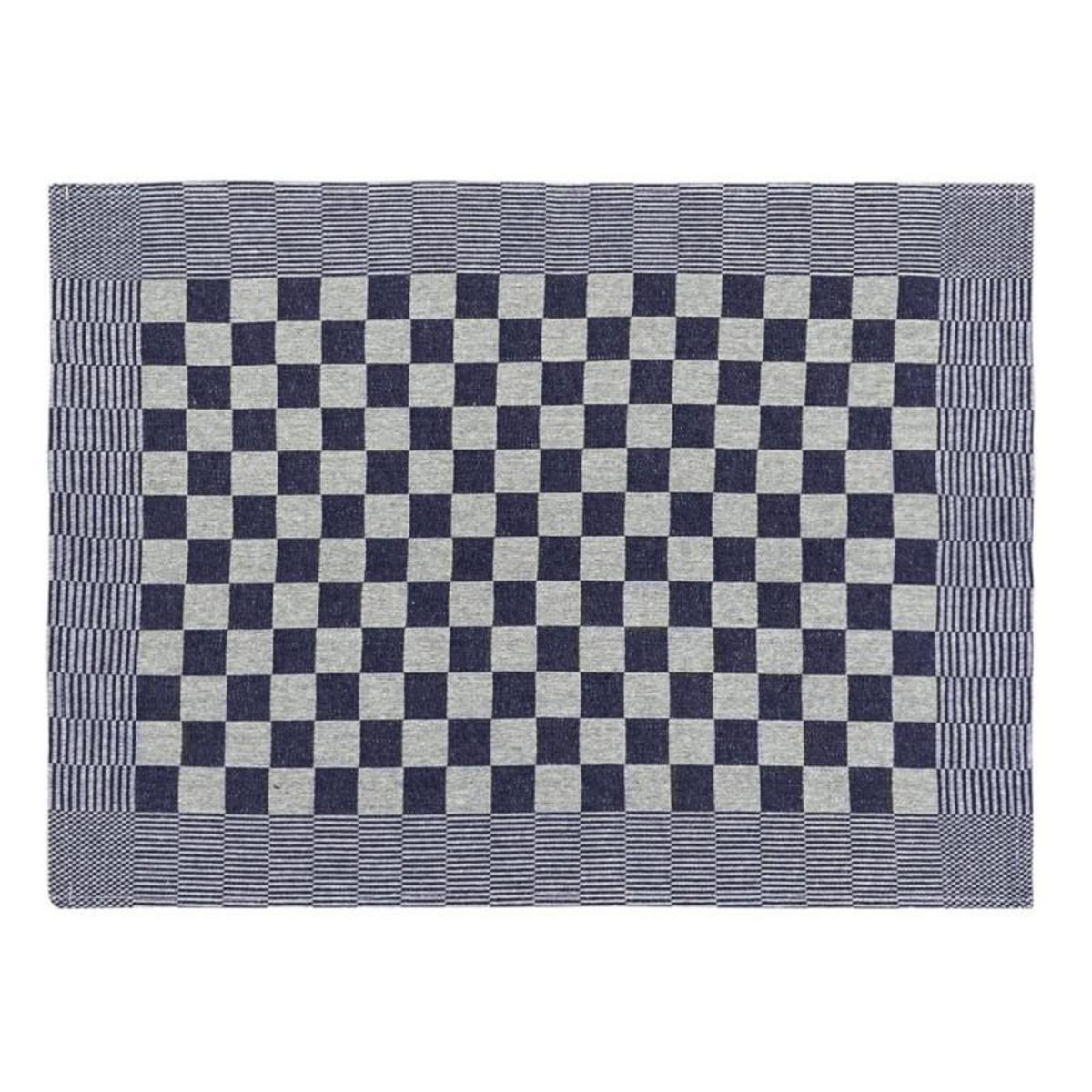 VIDAXL Serviettes de cuisine 10 pcs bleu et blanc 50x70 cm coton