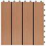 Voir la diapositive 5 : VIDAXL Carreau de terrasse 11 pcs WPC 30 x 30 cm 1 m^2 Couleur Teck