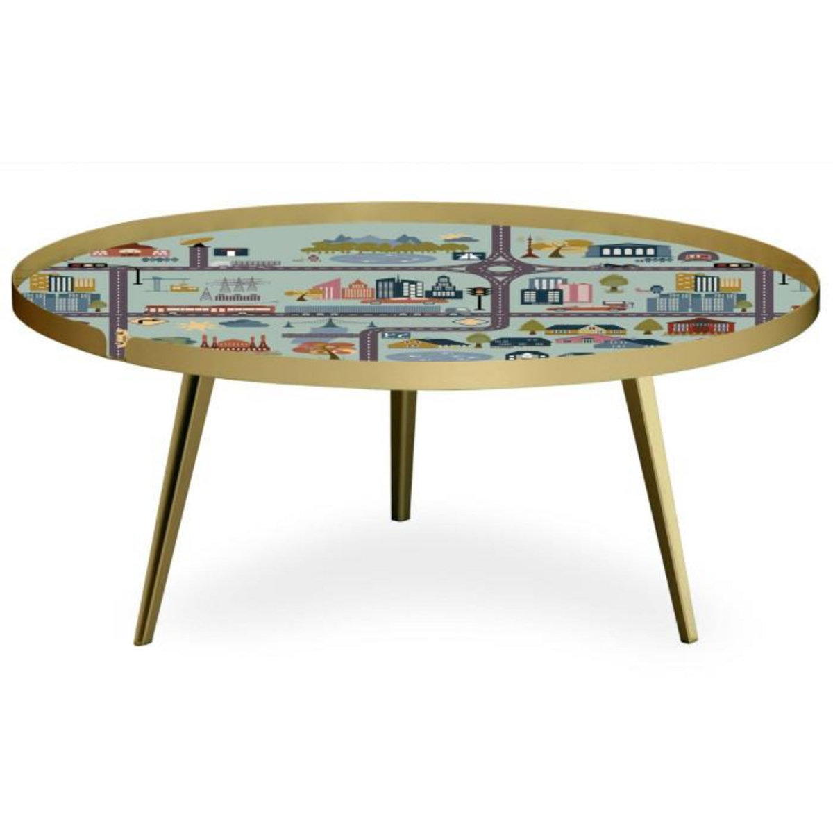 Paris Prix Table Basse à Rebord 1 Cover  City  90cm Or