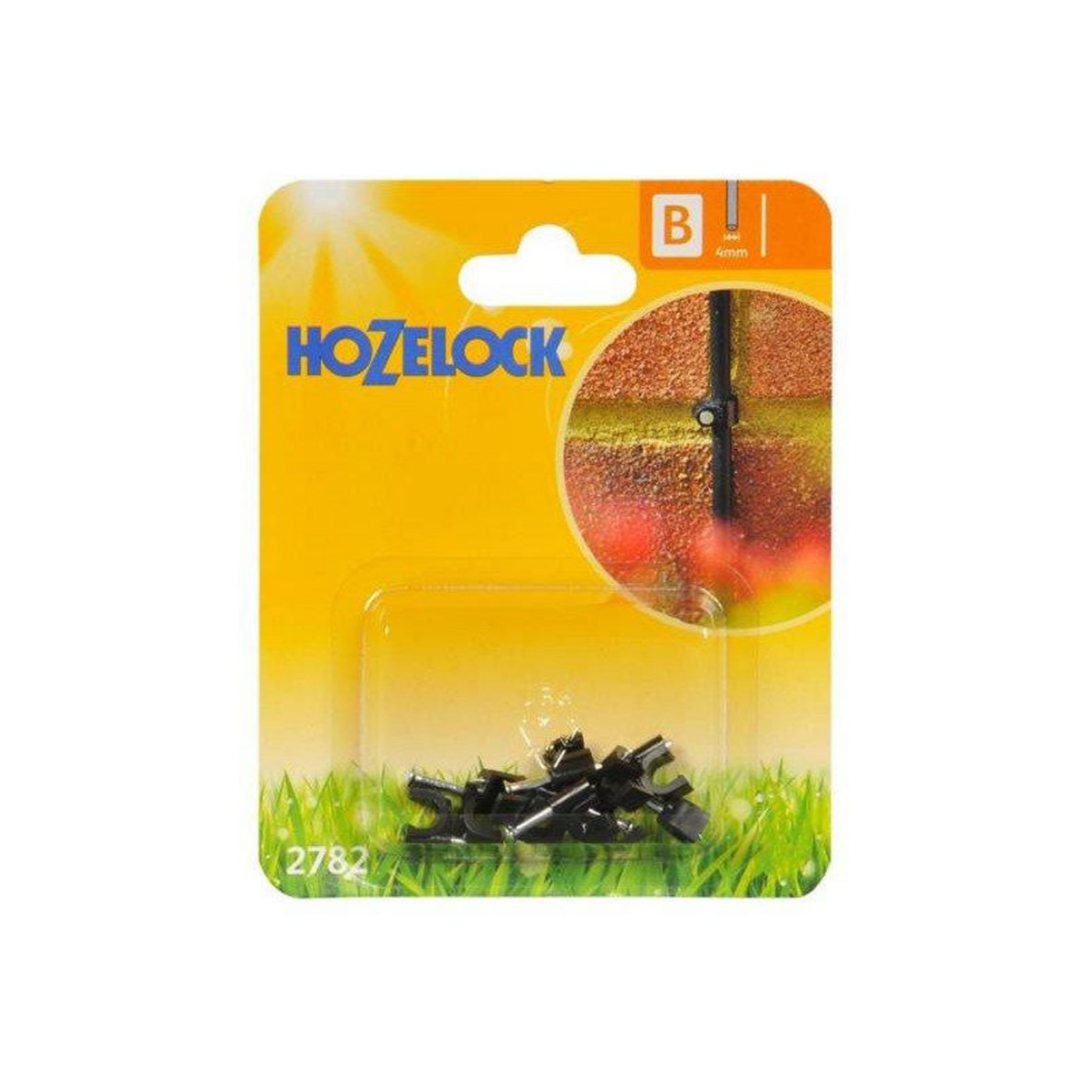 Hozelock Attache murale en plastique pour fixer le tuyau de 4mm sur un mur et une terrasse (x12)