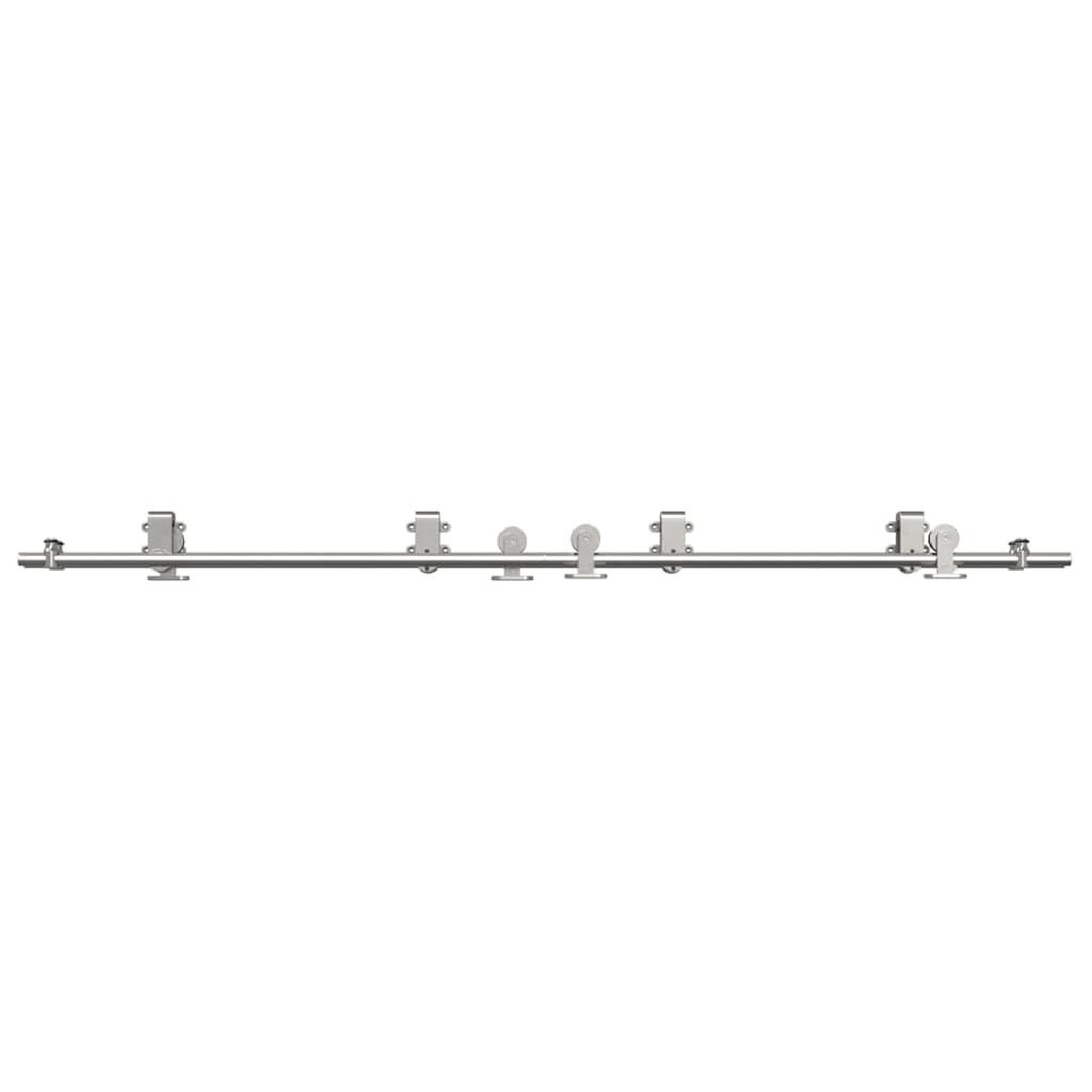 Voir la diapositive 5 : VIDAXL Kit fixation porte coulissante 200 cm Acier inoxydable Argente