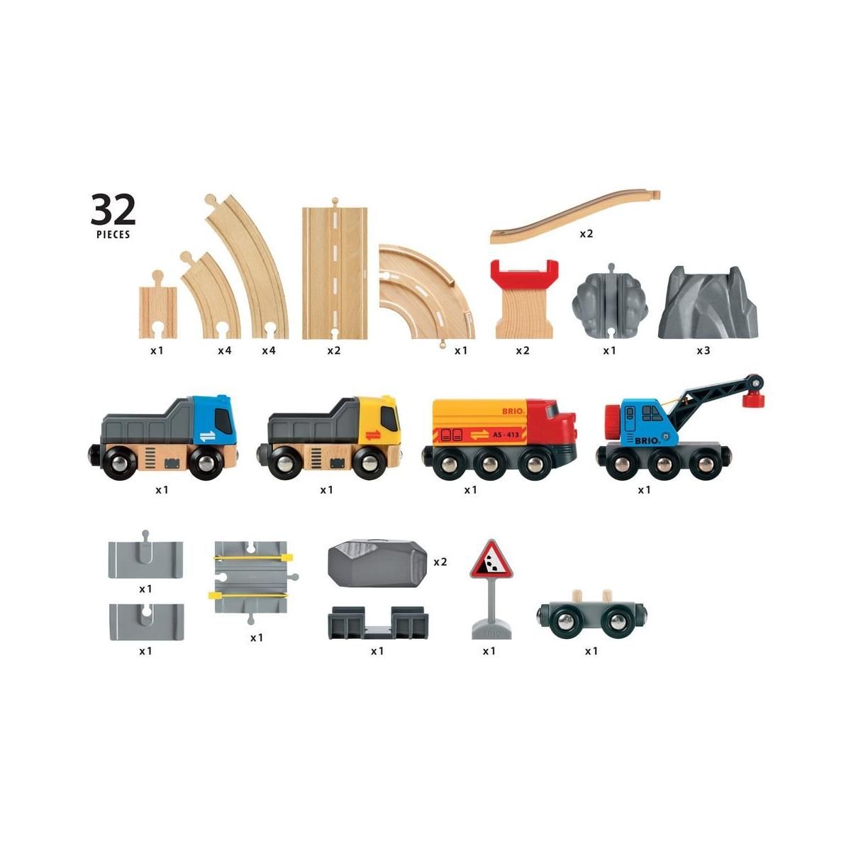 Brio 33210 Circuit Rail Route Transport de Roches