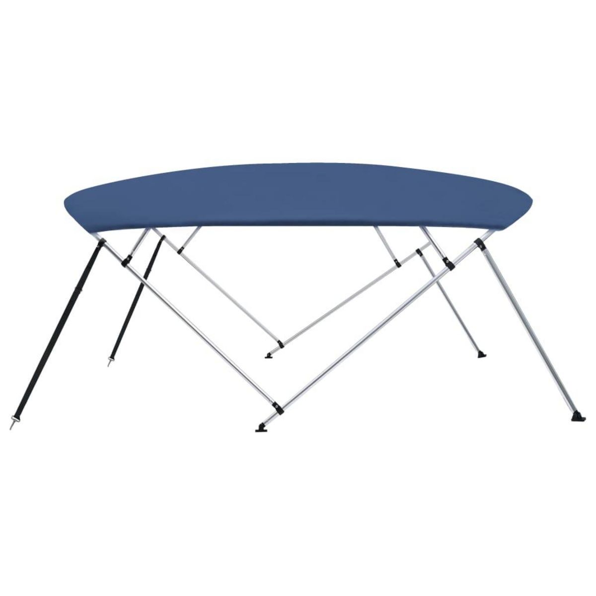 VIDAXL Auvent bimini a 4 arceaux Bleu marine 243x(230-244)x137 cm