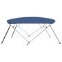 Voir la diapositive 5 : VIDAXL Auvent bimini a 4 arceaux Bleu marine 243x(230-244)x137 cm