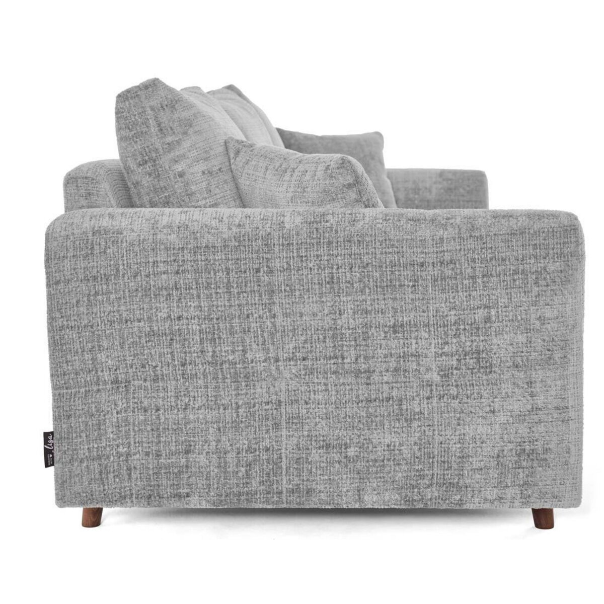 LISA DESIGN Rune - canapé droit 3 places en velours texturé