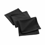 Paris Prix Lot de 3 Serviettes de Table  Mistral  40x40cm Noir