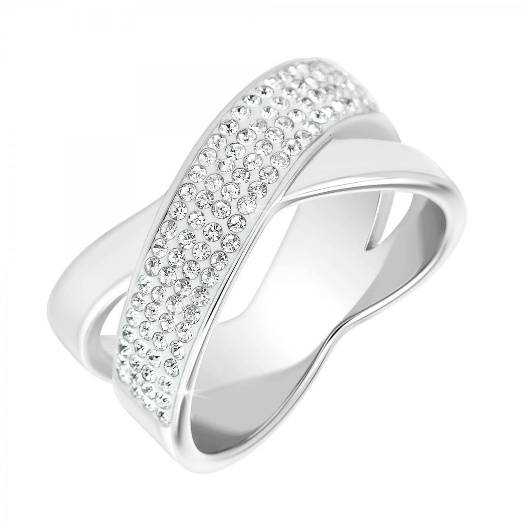 SC CRYSTAL Bague taille 54 SC Crystal ornée de Cristaux scintillants. Coloris disponibles : Gris