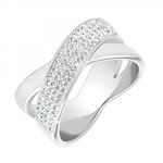 SC CRYSTAL Bague taille 54 SC Crystal ornée de Cristaux scintillants. Coloris disponibles : Gris