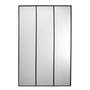 Voir la diapositive 5 : TOILINUX Miroir XXL style verrière en 3 parties en métal - Noir