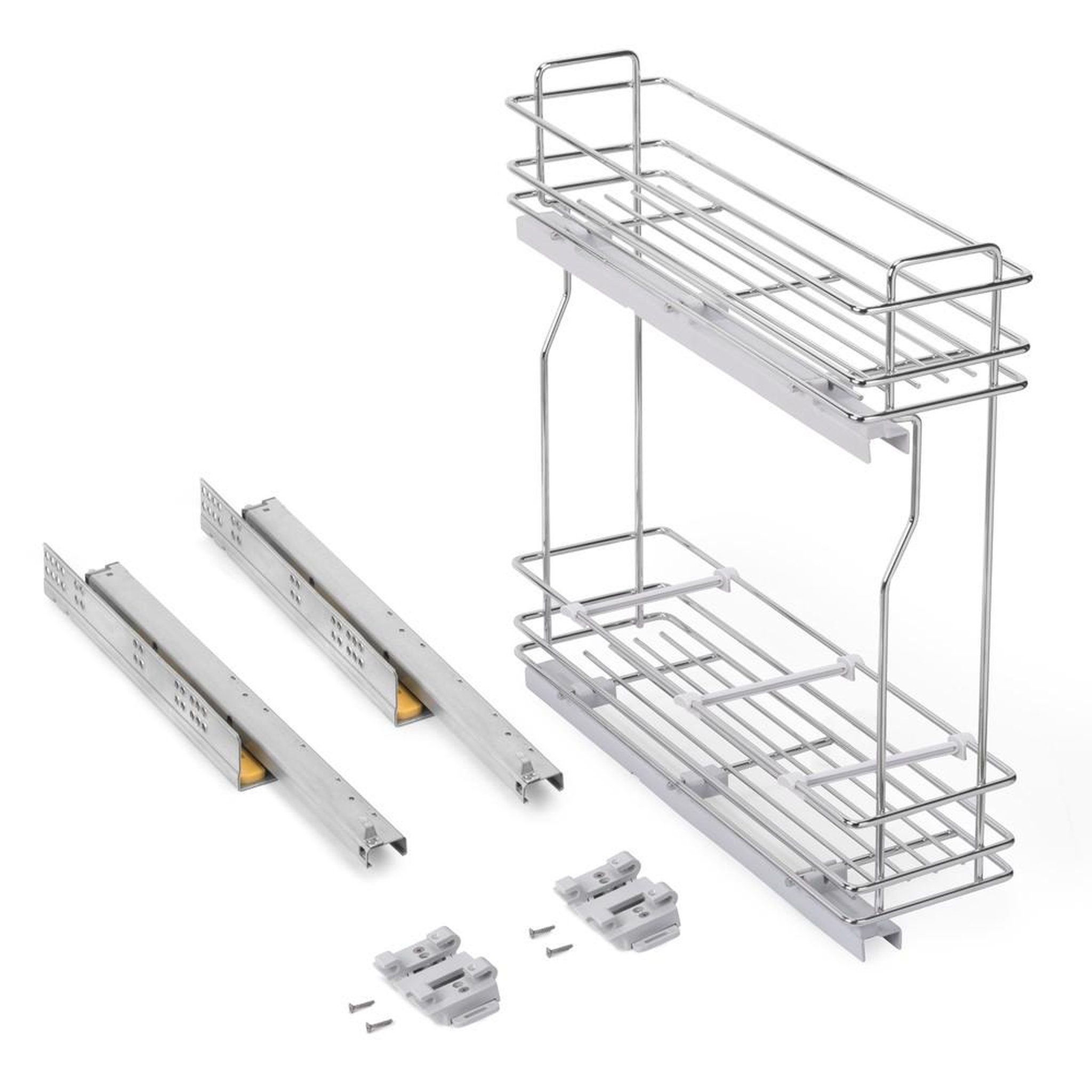 EMUCA SRL Porte-bouteilles latéral extractible SupraMax - fermeture amortie- Chromé- Acier