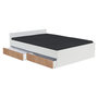 Voir la diapositive 1 : Lit avec rangements 140x190 cm, 2 tiroirs et tête de lit CAMA