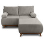Voir la diapositive 1 : BEST MOBILIER Cristal - canapé 3 places - convertible avec coffre et grand pouf - en velours côtelé
