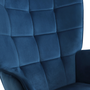 Voir la diapositive 6 : ID MARKET Fauteuil scandinave ANIA en velours bleu