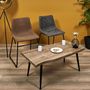 Voir la diapositive 6 : TOILINUX Table Basse Forest en métal et MDF - Noir et Marron