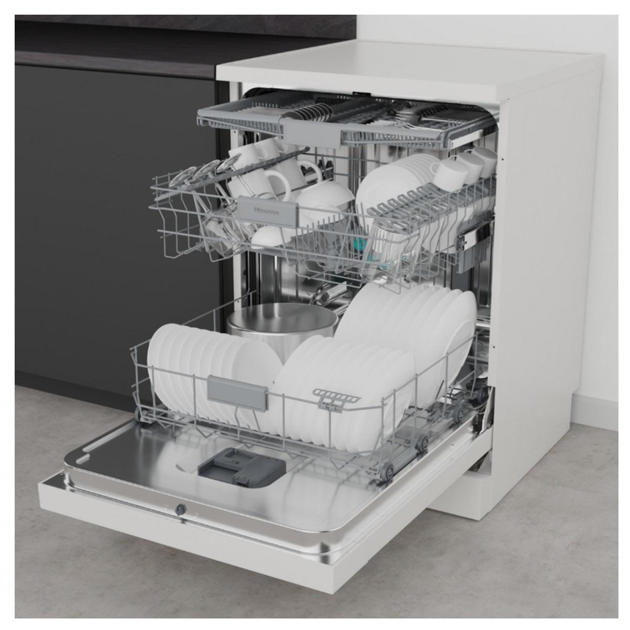 Voir la diapositive 6 : Hisense Lave-vaisselle 60cm 14 couverts 45db blanc - hs642c90w