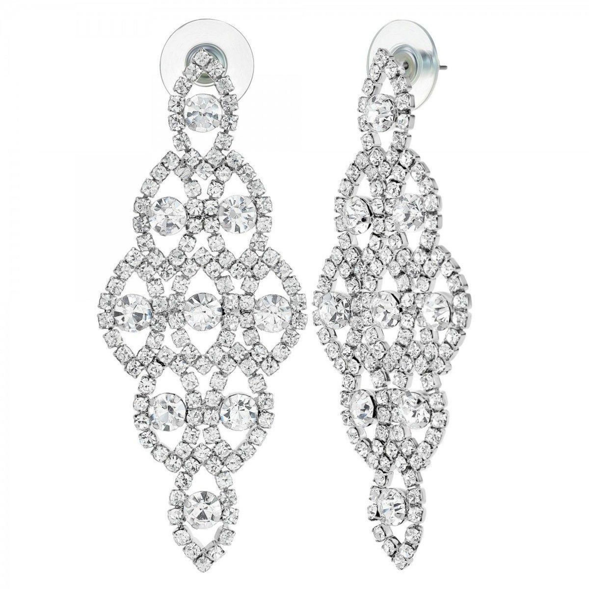 SC CRYSTAL Boucles d'oreilles SC Crystal ornées de Cristaux scintillants