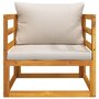VIDAXL Chaise de jardin avec coussins gris clair bois massif d'acacia