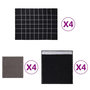 Voir la diapositive 1 : VIDAXL Ensemble de serviettes 12 pcs noir coton