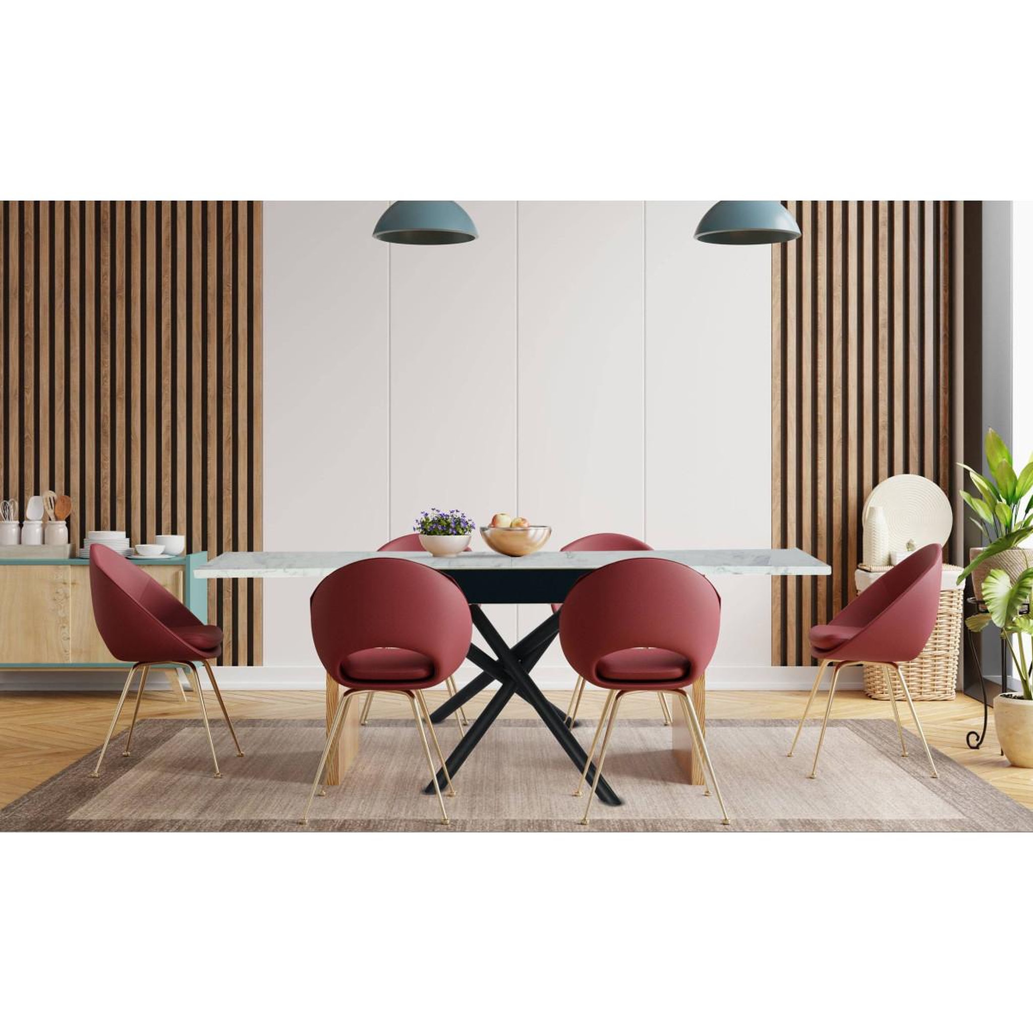 Voir la diapositive 3 : Paris Prix Table à Manger Extensible  Freida  90-180cm Blanc