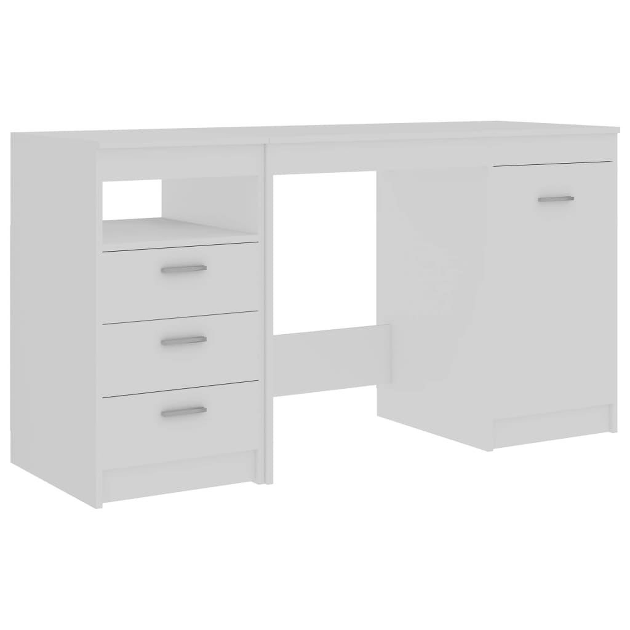 Voir la diapositive 2 : VIDAXL Bureau Blanc 140x50x76 cm Bois d'ingenierie