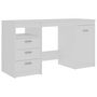 Voir la diapositive 2 : VIDAXL Bureau Blanc 140x50x76 cm Bois d'ingenierie