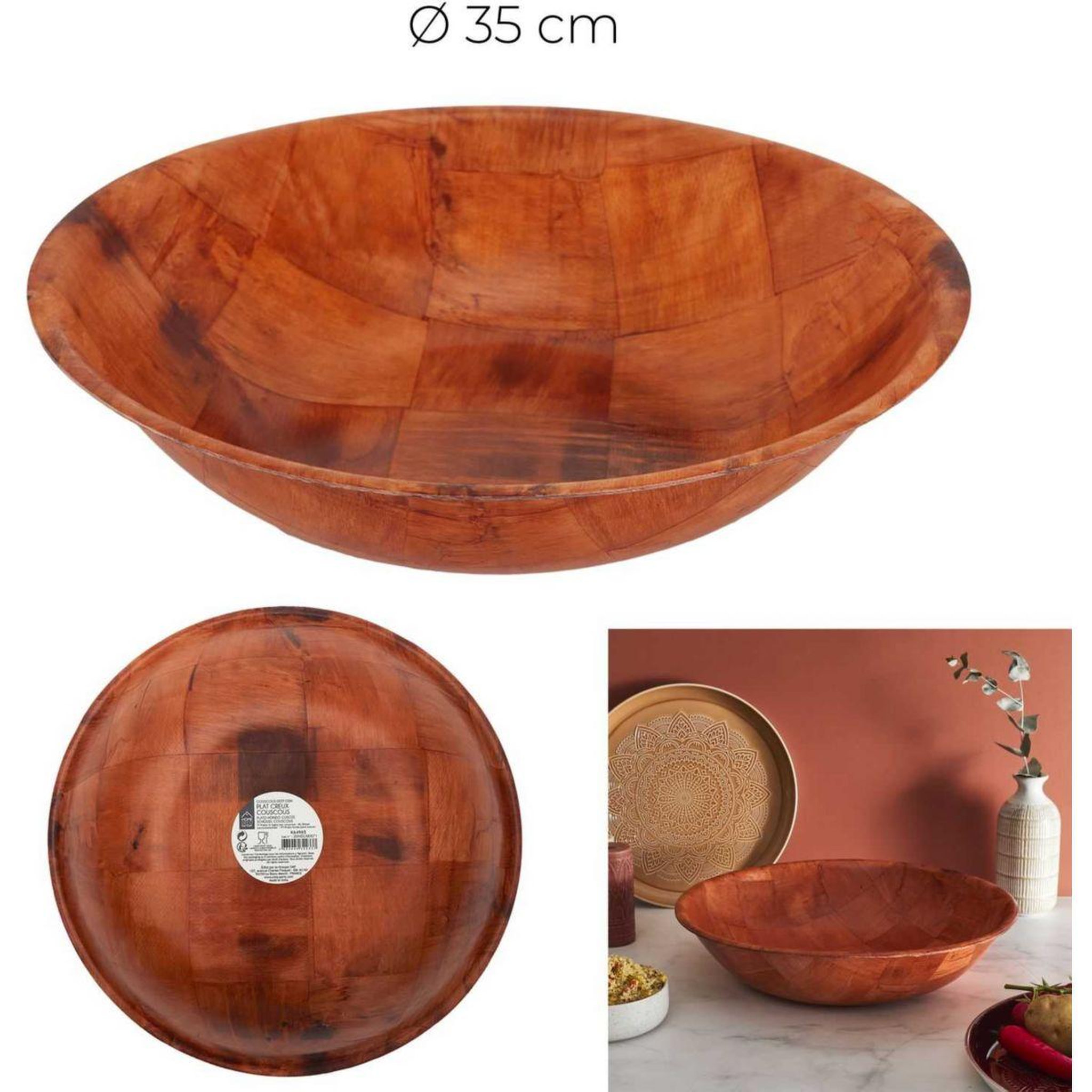 Voir la diapositive 4 : The Home Deco Factory Saladier creux couscous 35cm gasaa