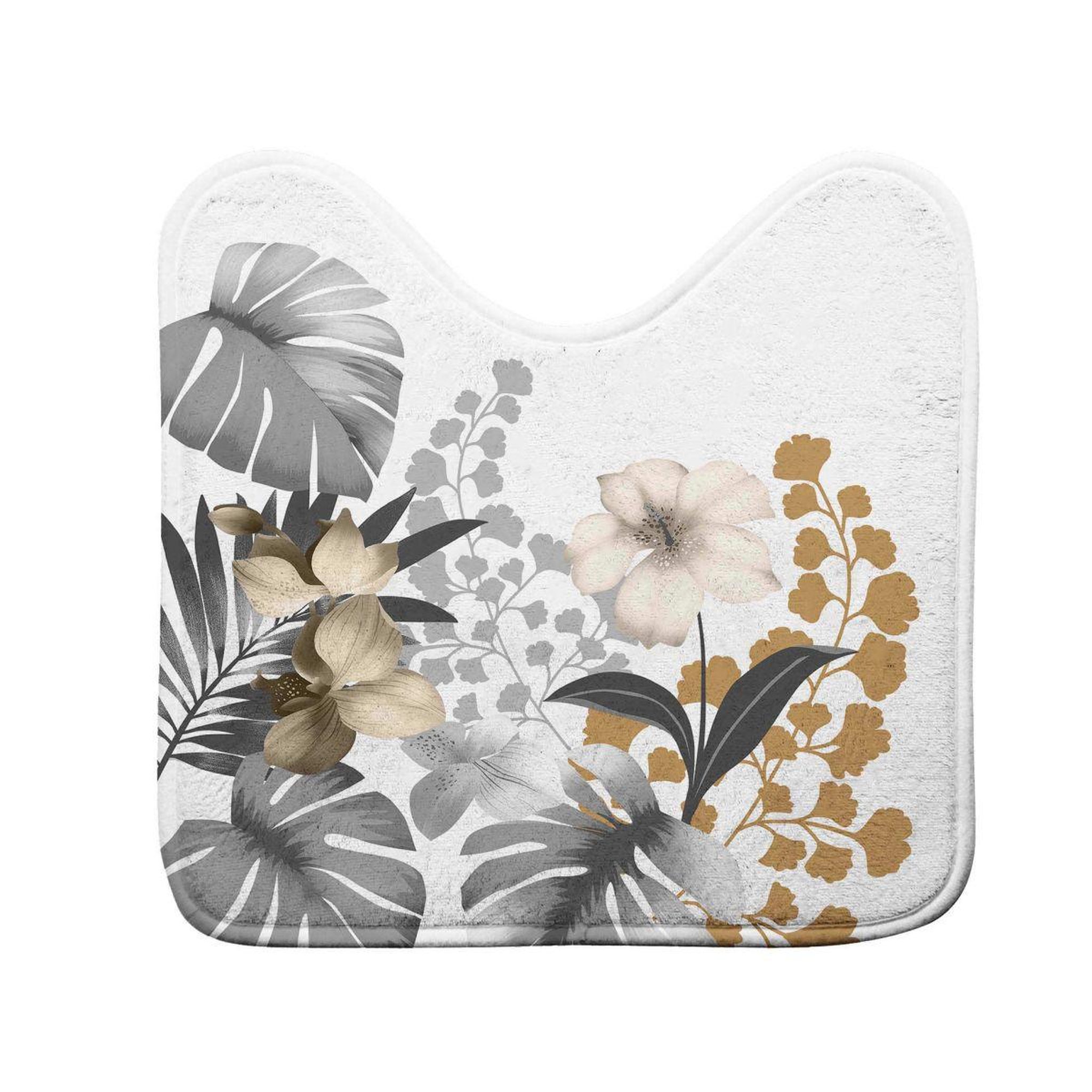 Douceur d'Intérieur Tapis contour wc  kelly  45x45cm blanc