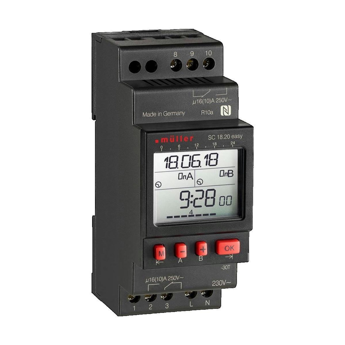 Riethmuller Minuterie numérique Müller SC 18.20 avec écran LCD et connectivité NFC