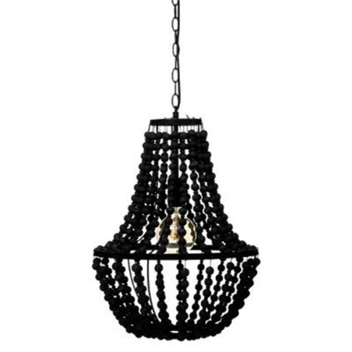 ATMOSPHERA Lampe Suspension Perles  Goya  53cm Noir