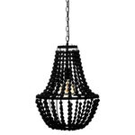 ATMOSPHERA Lampe Suspension Perles  Goya  53cm Noir
