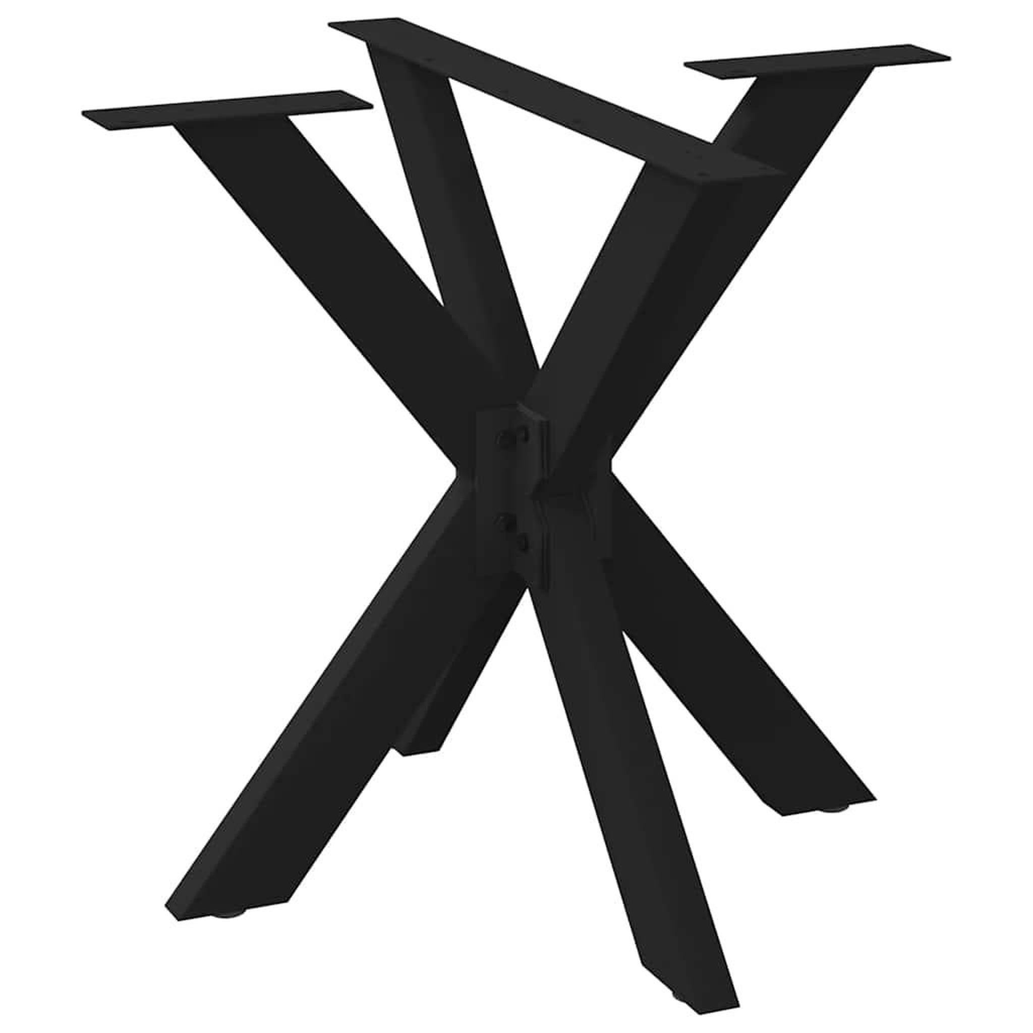 VIDAXL Pied de table a manger forme d'araignee noir 85x85x(72-73) cm