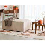 BEST MOBILIER Topaze - pouf - en tissu. Coloris disponibles : Beige, Bleu