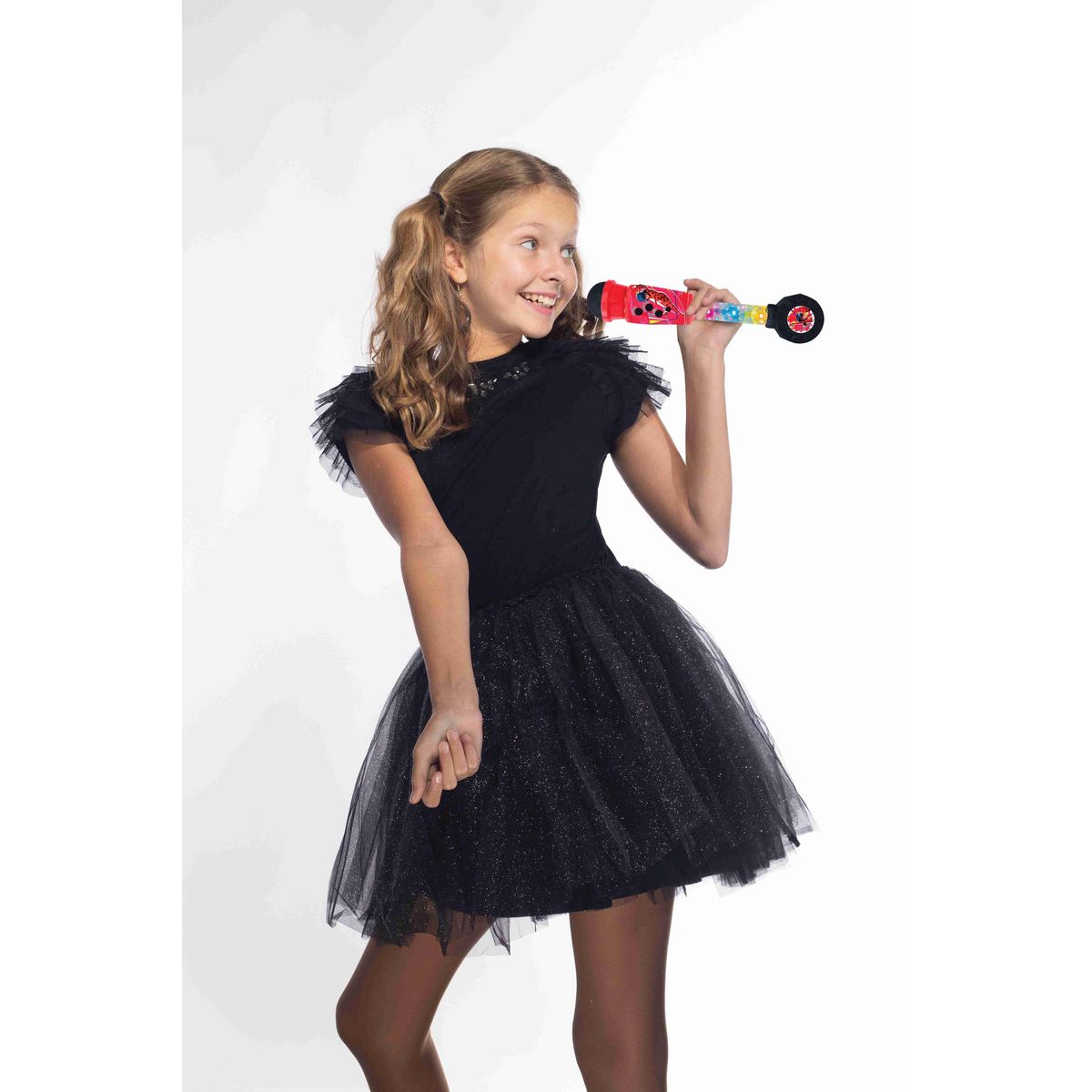 Lexibook Microphone Miraculous avec tube lumineux et enceinte