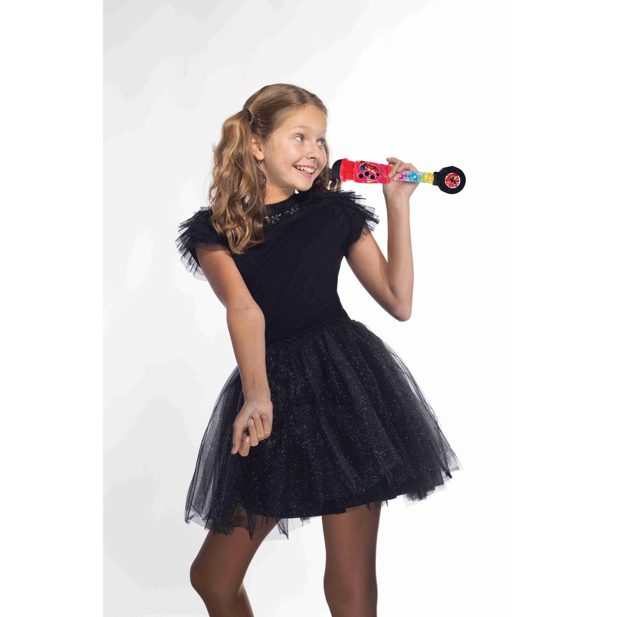Lexibook Microphone Miraculous avec tube lumineux et enceinte